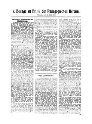 Unser Quellenlesebuch : Eine Selbstanzeige ; 2. Beilage zu Nr. 16 der Pädagogischen Reform