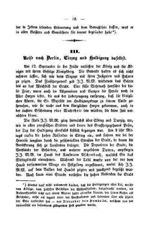 III. Reise nach Berlin, Einzug und Huldigung daselbst