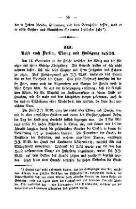 III. Reise nach Berlin, Einzug und Huldigung daselbst
