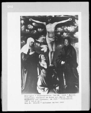 Christus am Kreuz mit Maria, Maria Magdalena und Johannes