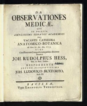 Observationes Medicæ