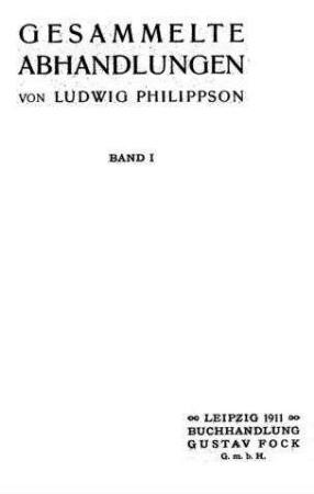Gesammelte Abhandlungen / Ludwig Philippson