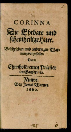 Corinna Die Ehrbare und scheinheilige Hure