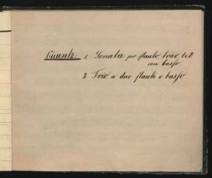 [Sammelhandschrift] 2 Sonaten; fl (2), b