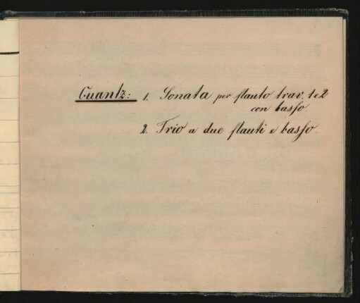 [Sammelhandschrift] 2 Sonaten; fl (2), b