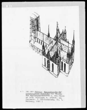 Rekonstruktion der Marienkirche in Danzig um 1470