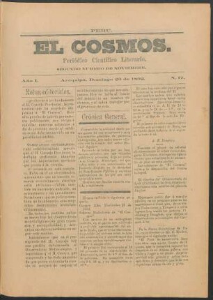 Segundo número de noviembre, Domingo 20 de 1892