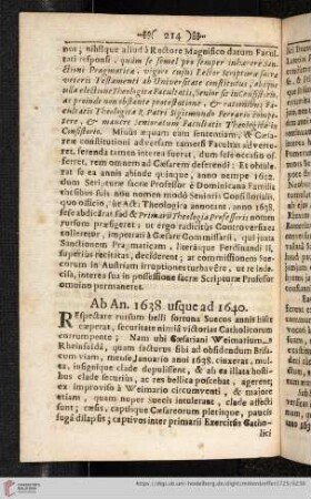 Ab An. 1638 usque ad 1640