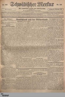 Schwäbischer Merkur : mit Schwäbischer Kronik und Handelszeitung : Süddeutsche Zeitung