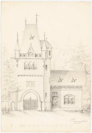 Torbau mit Turm: Ansicht