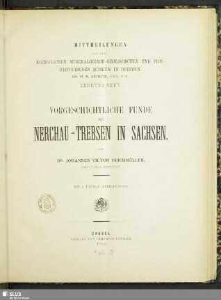 10.1892: Mittheilungen aus dem Königlichen Mineralogisch-Geologischen und Prähistorischen Museum in Dresden