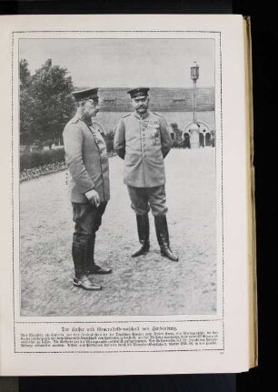 Der Kaiser und Generalfeldmarschall von Hindenburg.