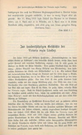 319-335 Zur hundertjährigen Geschichte der Victoria regia Lindley