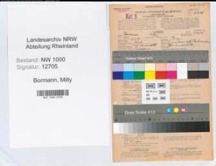 Entnazifizierung Milly Bormann, geb. 26.07.1904 (Buchhalterin)