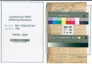 Entnazifizierung Josef Gehlen , geb. 29.01.1895 (Beamter)
