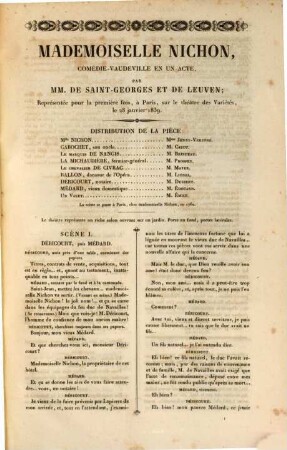 Mademoiselle Nichon : comédie-vaudeville en un acte
