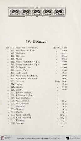 IV. Bronzen (Nr. 311-369)
