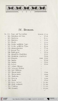 IV. Bronzen (Nr. 311-369)