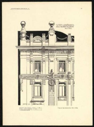 Tafel 36: Detail vom Wohnhaus in Wien, I. Kärntnerstrasse