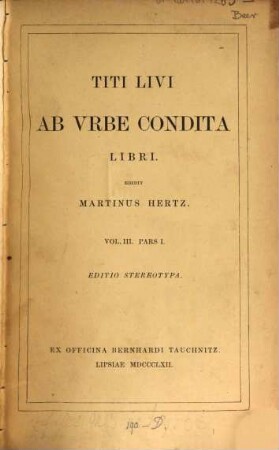 Titi Livi Ab vrbe condita : libri, 3