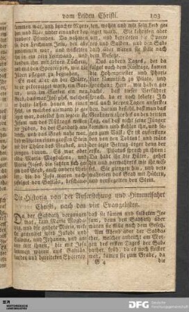 Historia von der Auferstehung und Himmelfahrt Christi