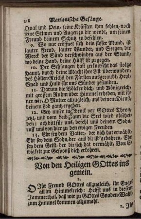 Von den Heiligen Gottes ins gemein.