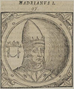 Bildnis von Papst Hadrianus I.