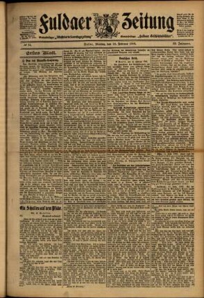 Erste Ausgabe vom Montag, den 12. Februar 1906.