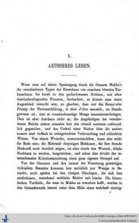 I. Aeusseres Leben.