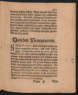 Von den Procuratorn.