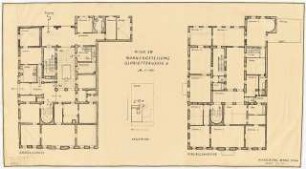 Wohnungsteilung, Gloriettengasse, Wien Umbau: EG, OG 1:100