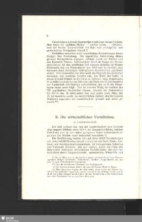 II. Die wirtschaftlichen Verhältnisse