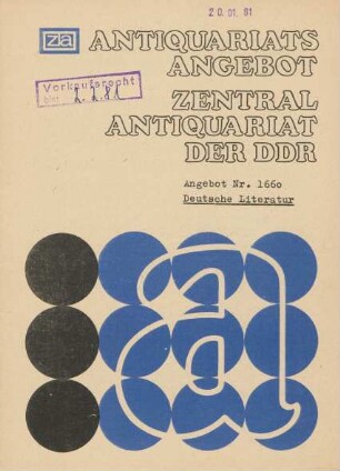 Nr. 1660: Deutsche Literatur