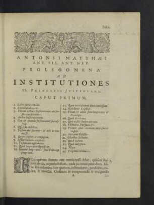 Prolegomena ad institutiones