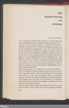 Die Zertrümmerung der Anklage
