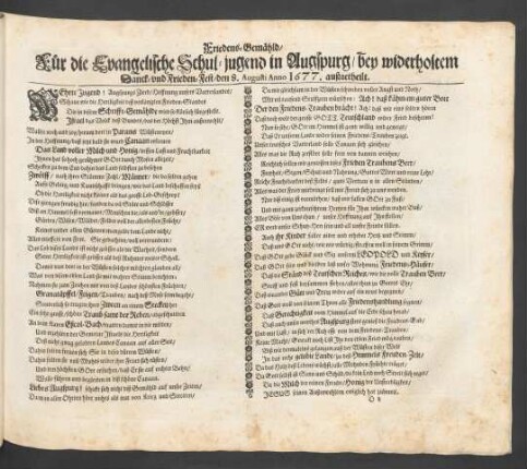 Friedens-Gemähld ... Anno 1677. außgetheilt.
