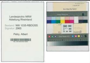 Entnazifizierung Albert Petry , geb. 24.09.1895 (Abteilungsleiter)