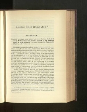 Rassegna Delle Pubblicazioni.