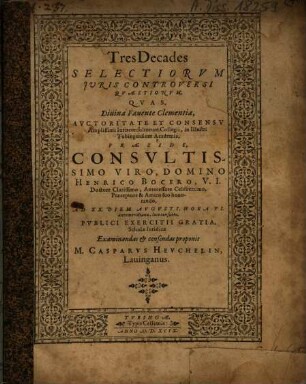 Tres Decades Selectiorum Iuris Controversi Quaestionum