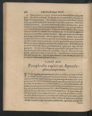 Caput XLIV. Paraphrasin capitis 20. Apocalypseos complectens.