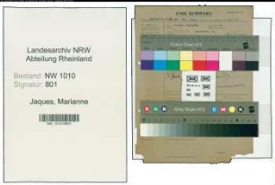Entnazifizierung Marianne Jaques , geb. (Militaerregierung Dolmetscherin)