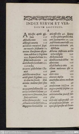 Index Rerum Et Verborum Locuples