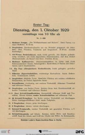 Vormittags von 10 Uhr ab (Nr. 1-266)