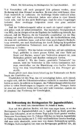 263-268, Die Erdrosselung des Reichsgesetzes für Jugendwohlfahrt