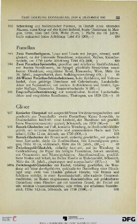 Gläser (Nr. 597-619)