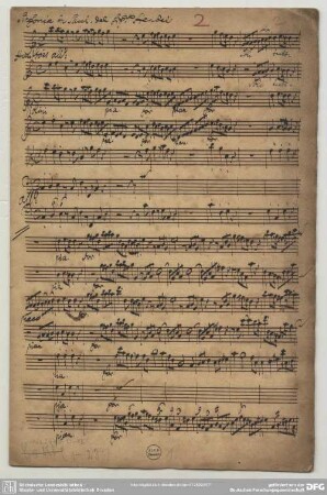 Saul. Excerpts. Arr - Mus.2410-D-13 : strings, bc, ob (2), fag; HWV 53/1