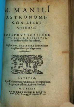 M. Manilii Astronomicon : libri quinque