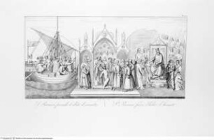 Pitture a fresco del Camposanto di Pisa disegnate da Giuseppe Rossi ed incise dal Prof. Cav. G.P. Lasinio Figlio Firenze Tipografia all' insegna di Dante 1832Szenen aus dem Leben des heiligen Raynerius - Pitture a fresco del Camposanto ... 1832