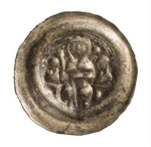 Münze, Pfennig, Brakteat, 13. Jh.