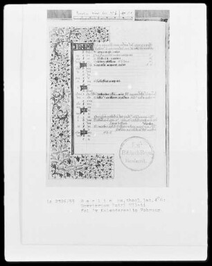 Breviarium Petri Mileti — Kalenderseite Februar, Folio 1verso